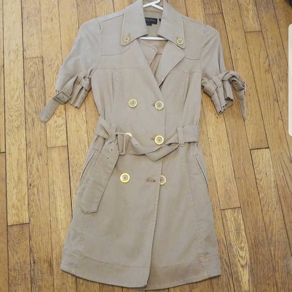 Guess Jackets & Blazers - Guess Jeans fitted stretch short sleeved trench